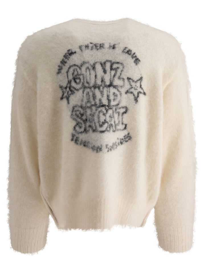 Sacai Gonz Mohair Knit Knitwear - Bianco | 184aded3d1e58d325ffac5785706077a7b57329d