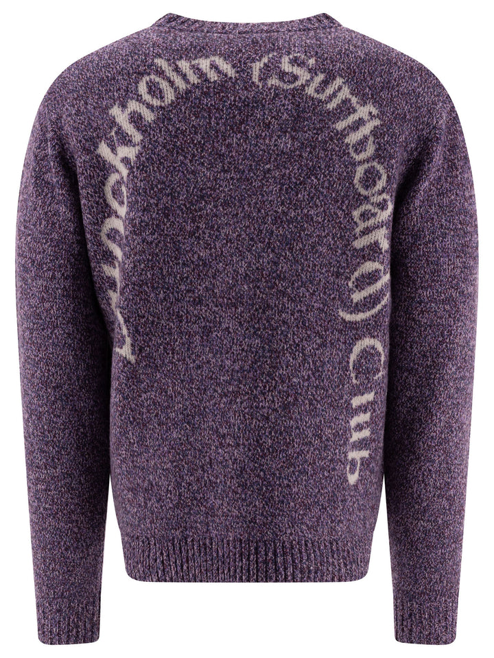 Stockholm Surfboard Club Mélange Sweater Knitwear - Viola | 27bb747d1744142b8375795fccb6baf49a3eceda