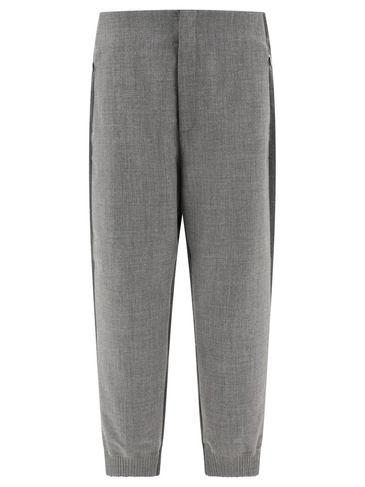 Thom Browne Wool Joggers Trousers - Grey | 77db996faa71bcd644336476b5230f58acdd0725