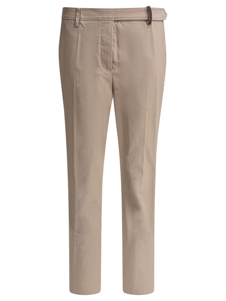Brunello Cucinelli Boyfit Trousers - Beige | a1c8c2fa4f4dba819b14a315fd36c9b9eac4bc43