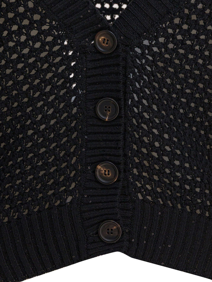 Brunello Cucinelli Cotton Cardigan Knitwear - Nero | ef4bae96b9758020c4030fa2ac669b9c906f2a1f