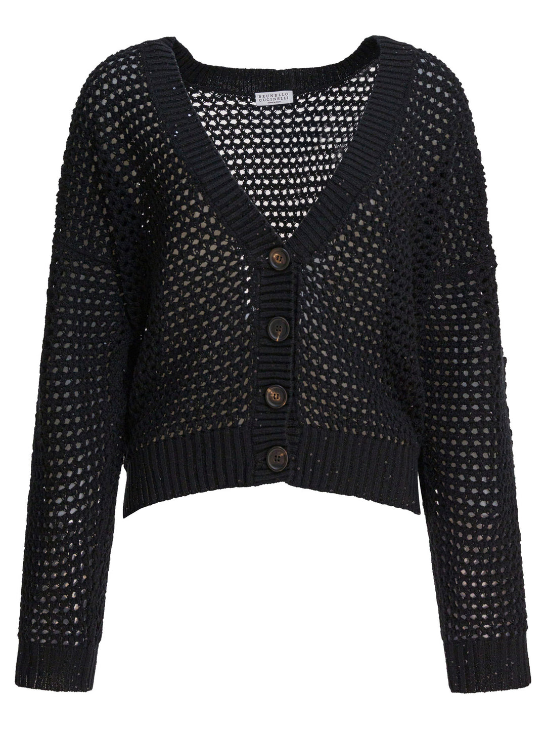 Brunello Cucinelli Cotton Cardigan Knitwear - Nero | e138f3c860074d0a297042f4184022d9763d6a53