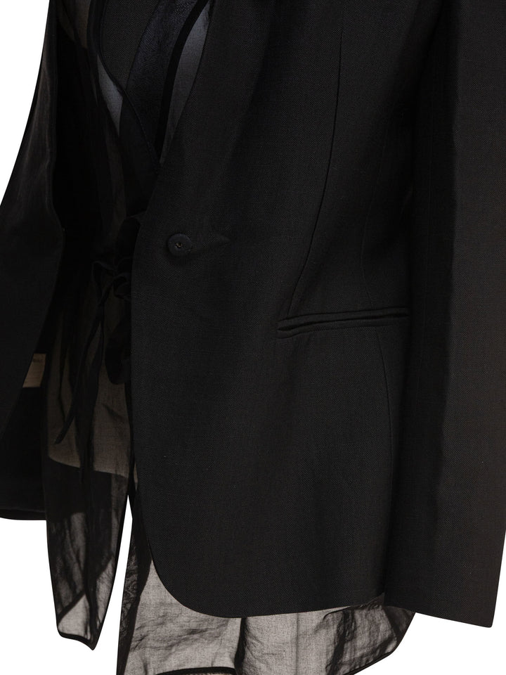 Brunello Cucinelli Blazer With Integrated Tank Top Jackets and Coats - Nero | c9b148575e2235ad9f240f77d8ef90dfe10ab2aa