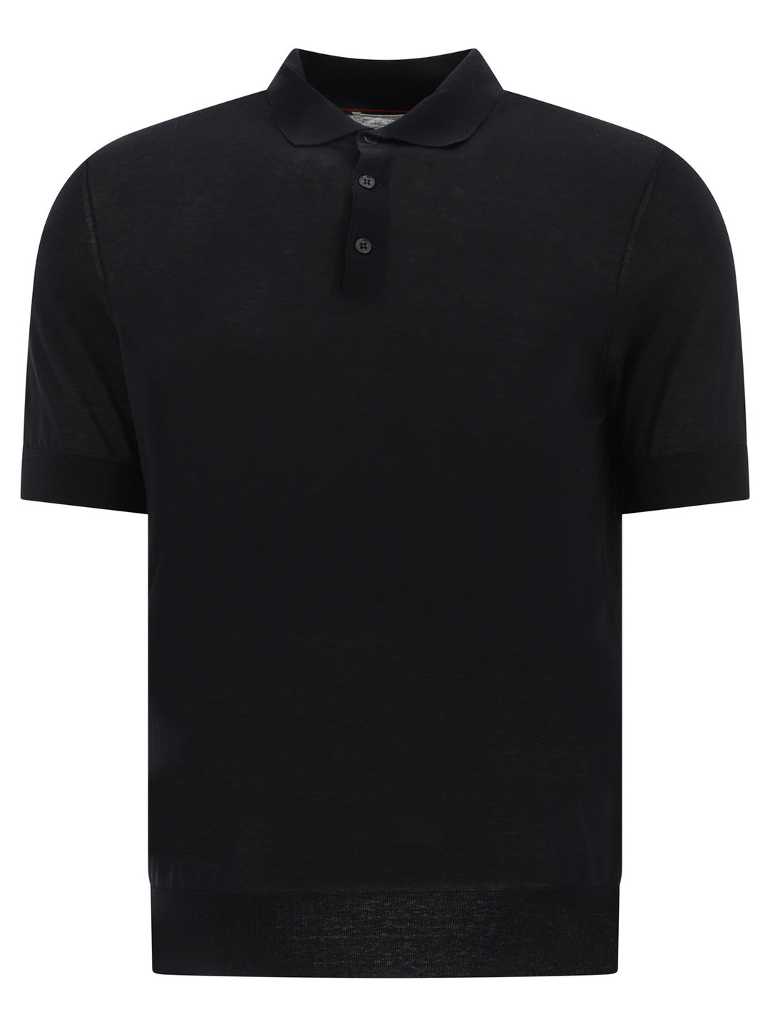 Brunello Cucinelli Cotton And Silk Polo Shirt Polo shirts - Nero | b6fe8c7b3ae860569a8fb9789be0eef02c8b3541