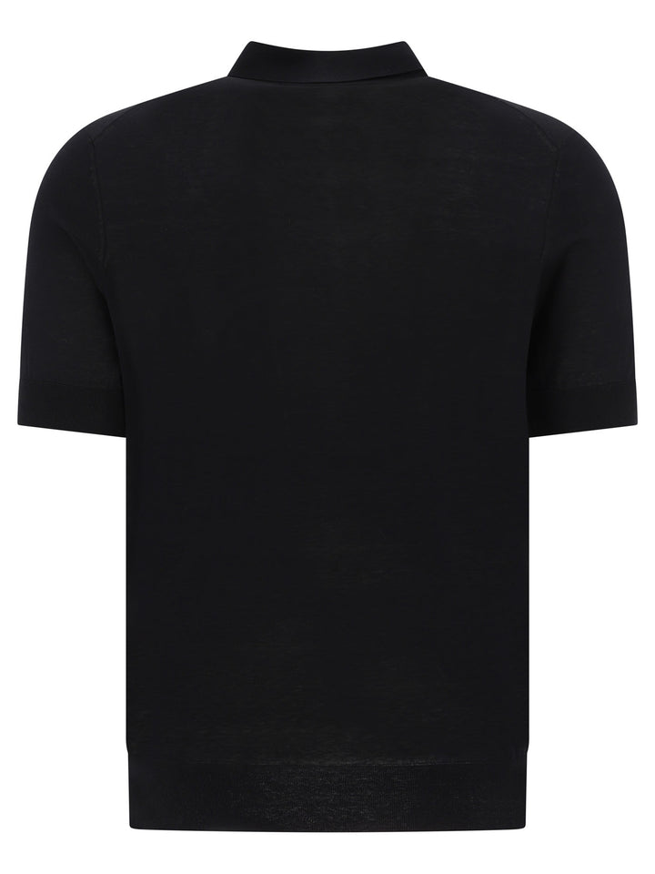 Brunello Cucinelli Cotton And Silk Polo Shirt Polo shirts - Nero | 233761ebcce0df8636cae15821e44c6287976791
