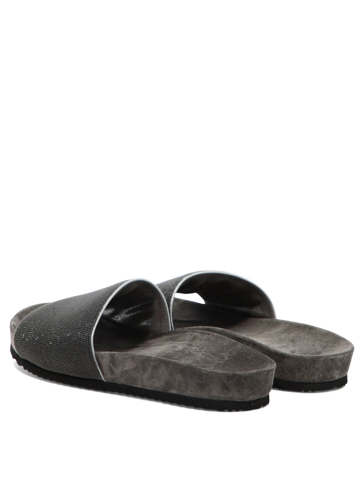 Brunello Cucinelli Precious Sandali - Grey | 2670de376fbc89909b2e7bc8ccb7d4f3298fb968
