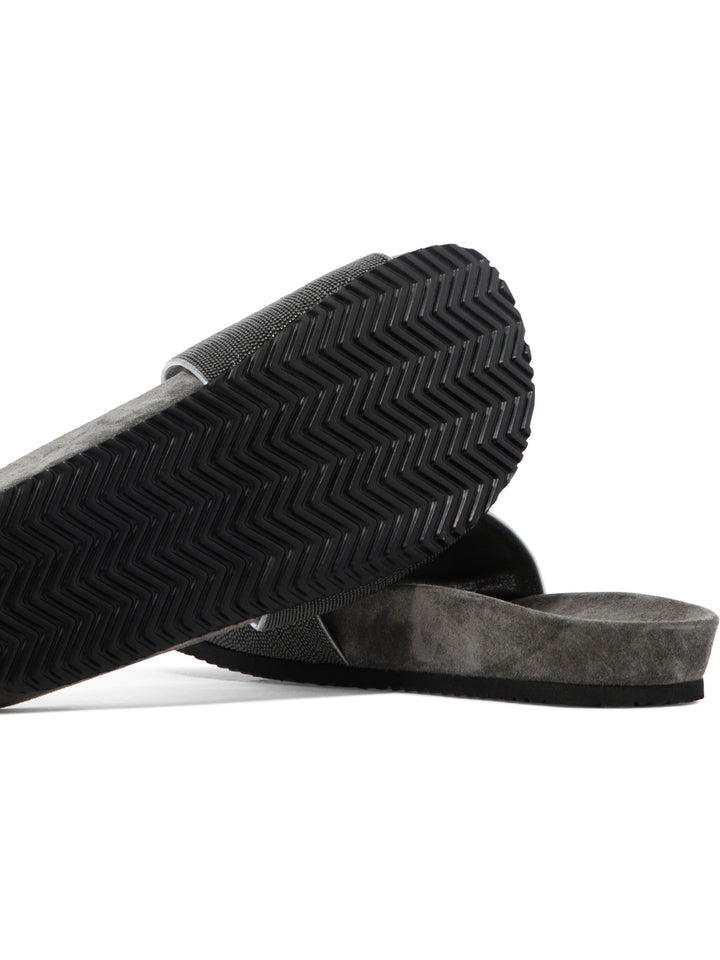 Brunello Cucinelli Precious Sandali - Grey | 88b0ae9fd9146aab8764814474d01d4a440e69ce