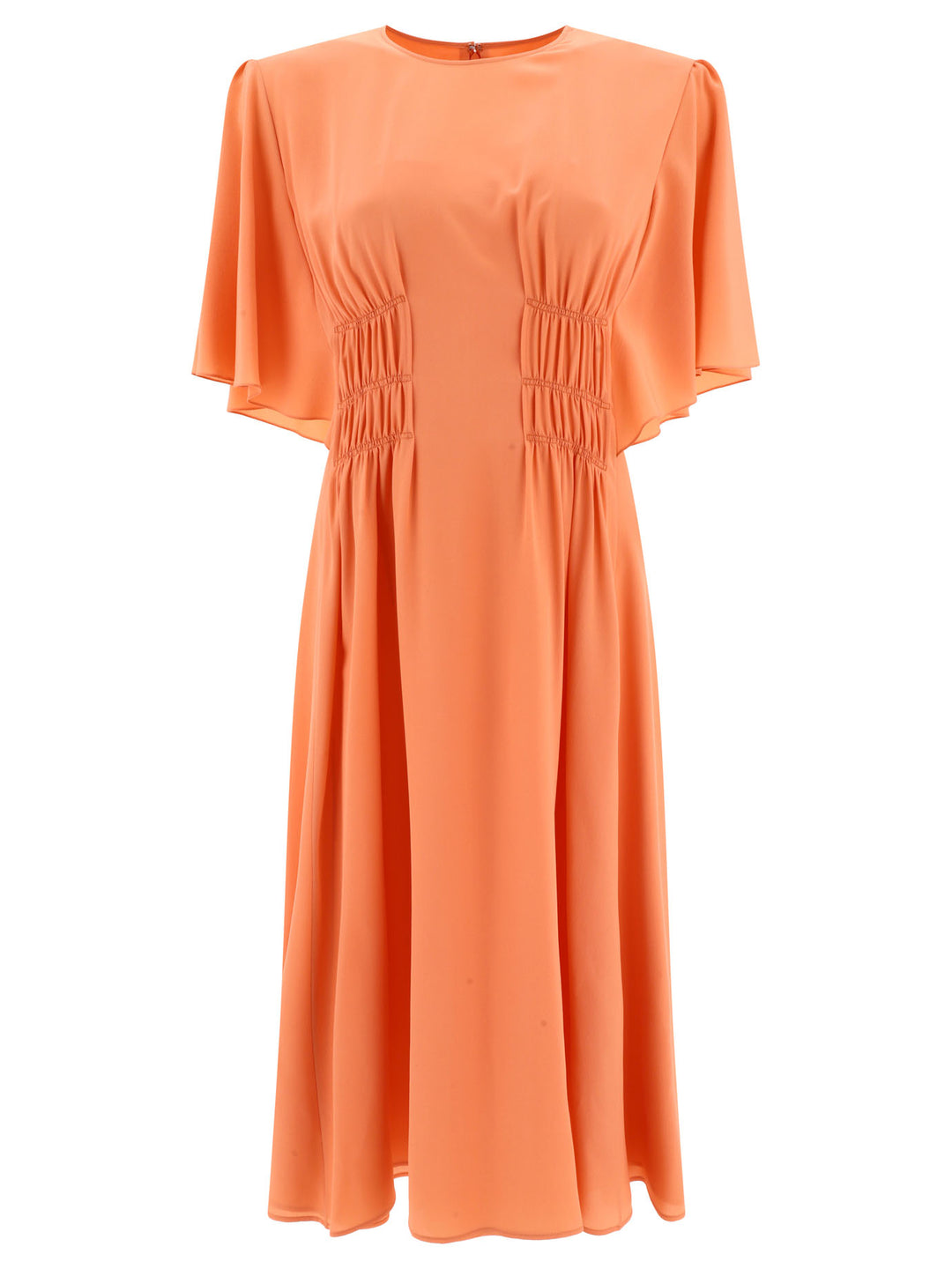 Chloé Draped Midi Dress Abiti - Arancione | be6c85bb257090c4e81fe9f220d67edbaacc612a