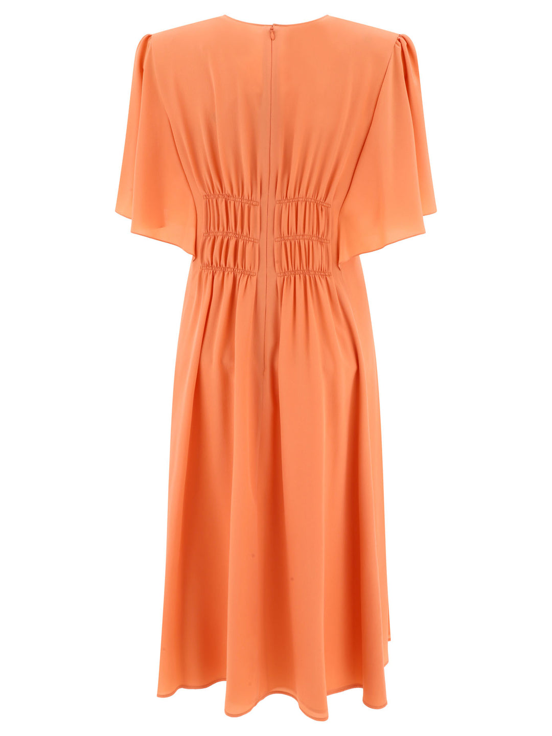 Chloé Draped Midi Dress Abiti - Arancione | a829fa1bfe3e4b284b1cf222081f0f635316b1a8