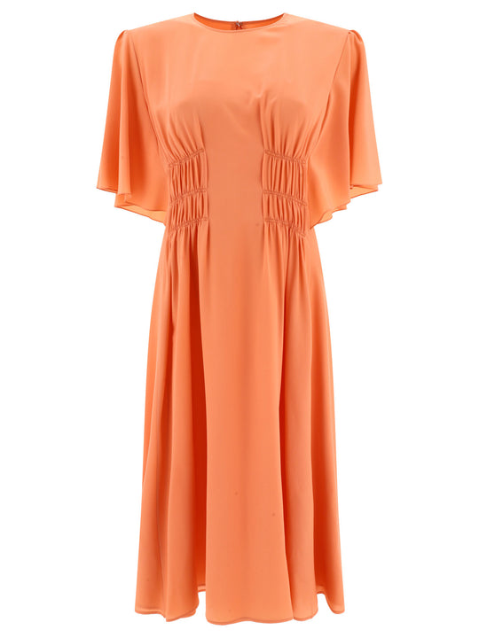 Draped Midi Dress Abiti Arancione