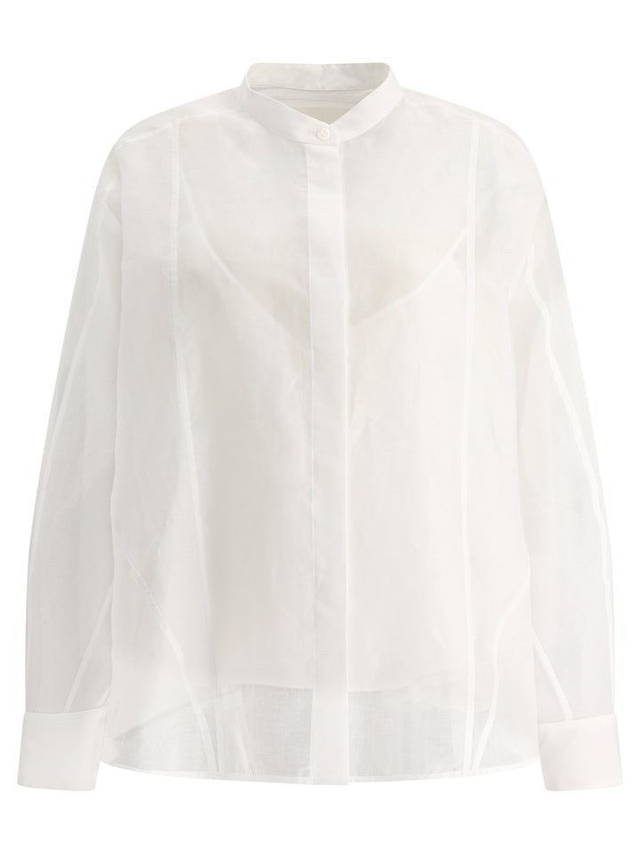 Jil Sander Shirt With Petticoat Shirts - Bianco | 0ab334802eb9dd0668f6f7a7e24f936b085585ef