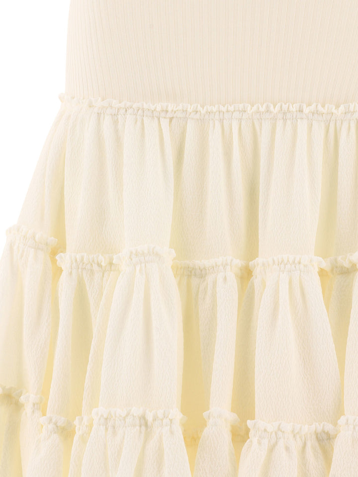 Loewe Ruffled Skirt Gonne - Bianco | 49ddb25206fda85cc59f498aea10e606a49f7f52