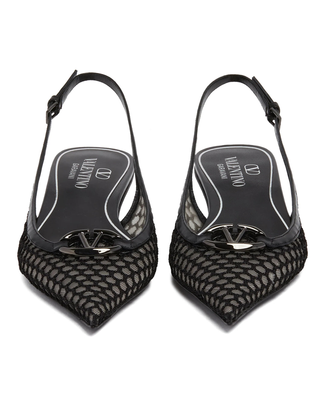 Valentino Garavani Pointed Slingback Ballet Flats 20 Mm Heeled shoes - Nero | 5176f2b9cc3b6edfadf1c25f2d322d4a3cb55ac0