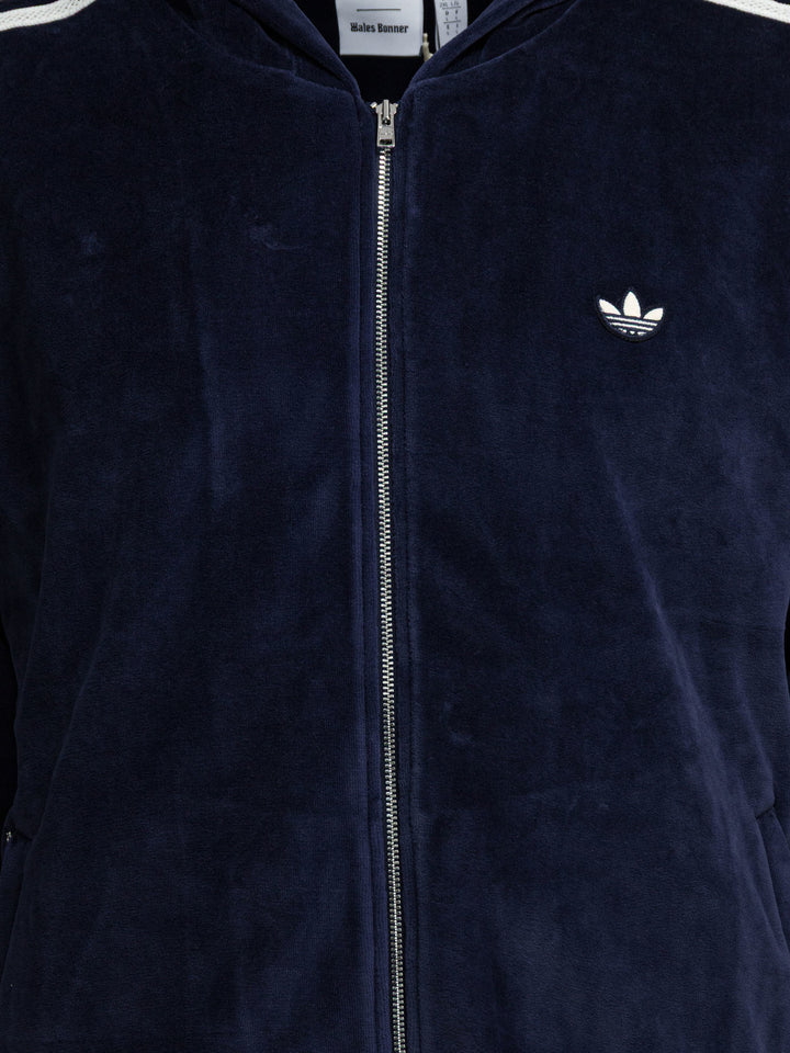 Adidas Originals Wales Bonner Velour Sweatshirts - Blu | a220de5f106874cb0b5dd4f309afb851c12cc439