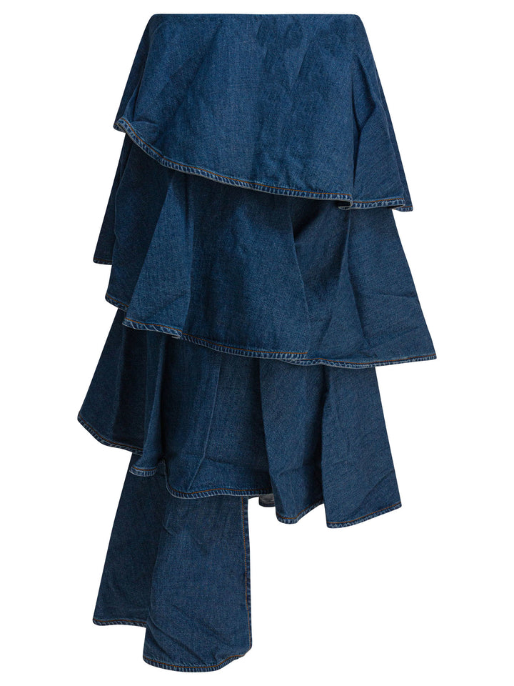 AlaïA Spiral Skirt Gonne - Blu | 0a162bd8028e35d389fbafbfe0660bc062e5f229