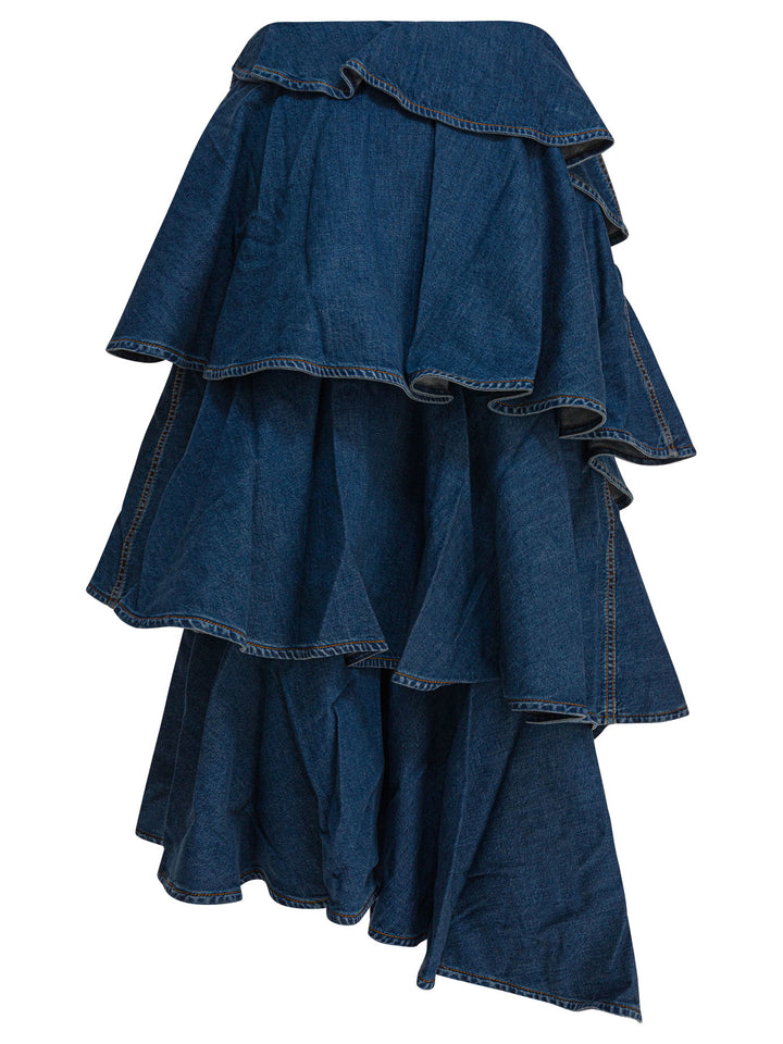 AlaïA Spiral Skirt Gonne - Blu | 8e59eed12faa29380c923e3d34cca931a45a28af