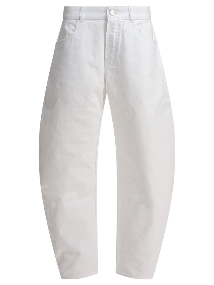 AlaïA Low Waist Rounded Jeans - Bianco | 8e74a3c25d6fa94a7c637bd09a6a5b198fa126aa