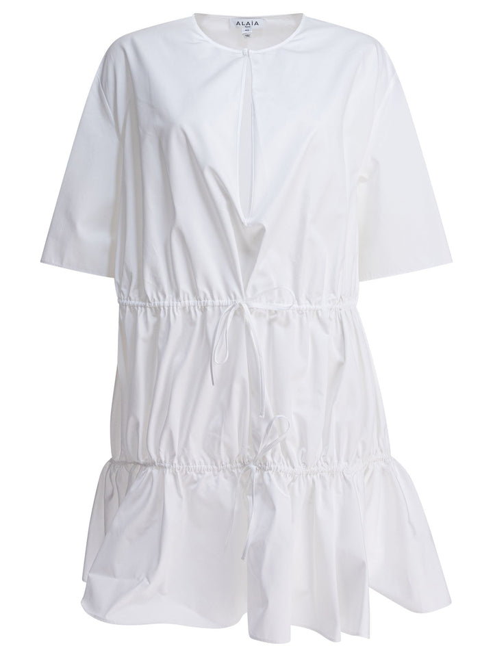 AlaïA Cotton Poplin Dress Abiti - Bianco | 56b90ad3487a4314d2bbbd9205ab9a1c290dad72