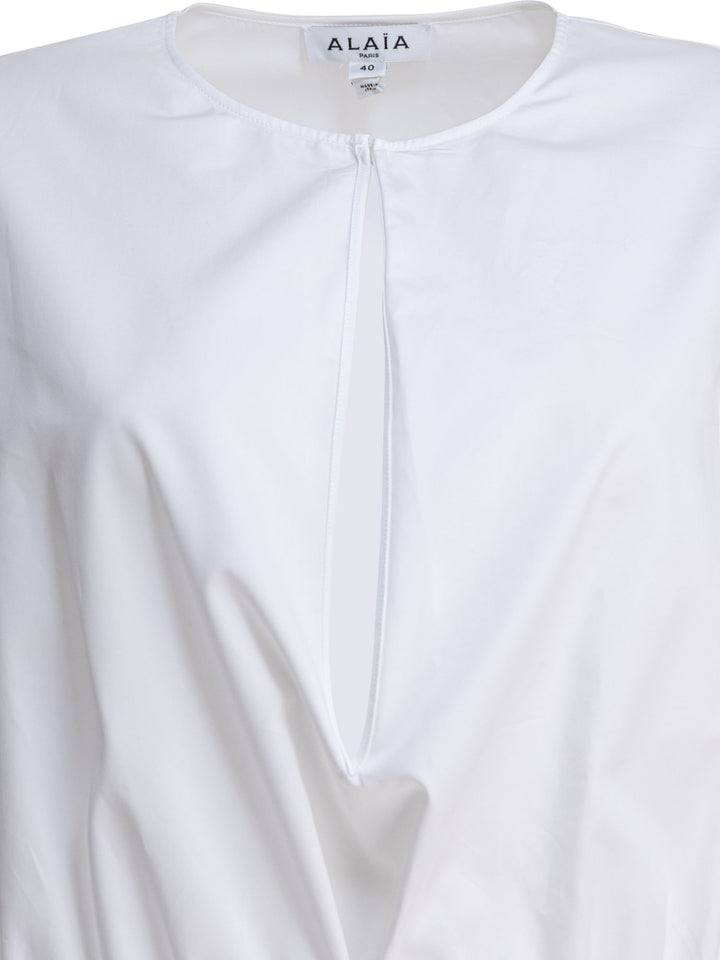 AlaïA Cotton Poplin Dress Abiti - Bianco | 813d98d80ba5c2694a174f04c76432e997a6102b