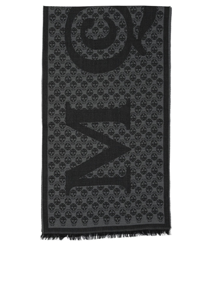 Alexander Mcqueen Scarf Multi Logo 35x190 Sciarpe & Foulard - Grey | 06e7757b06d188d6697b846eb32197ba1d6aa18a