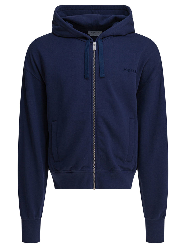 Alexander Mcqueen Hooded Sweatshirt Sweatshirts - Blu | c3f1736c9da51582c71c4a8ef157dfc26ae40170