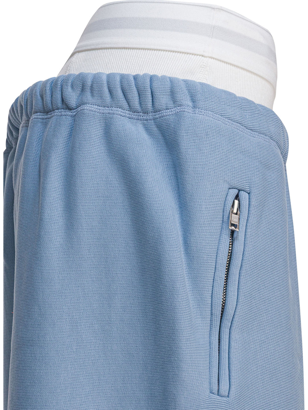 Alexander Wang Wide Leg Sweatpant W/ Logo Elastic Exposed Brief Trousers - Blu | bc9b8febc9fc90f2d6fc8e769230aa1fc28013d6