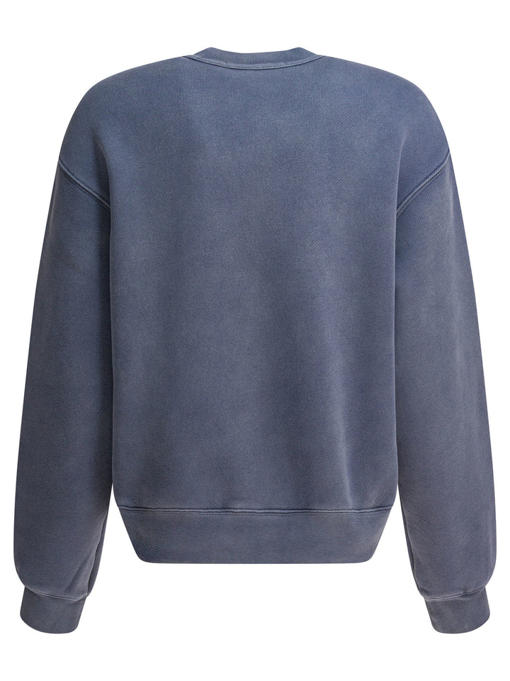 Alexander Wang Cotton Sweatshirt With Logo Sweatshirts - Blu | 7f392a2ea43576b470dceac6552c611b73bd6d47