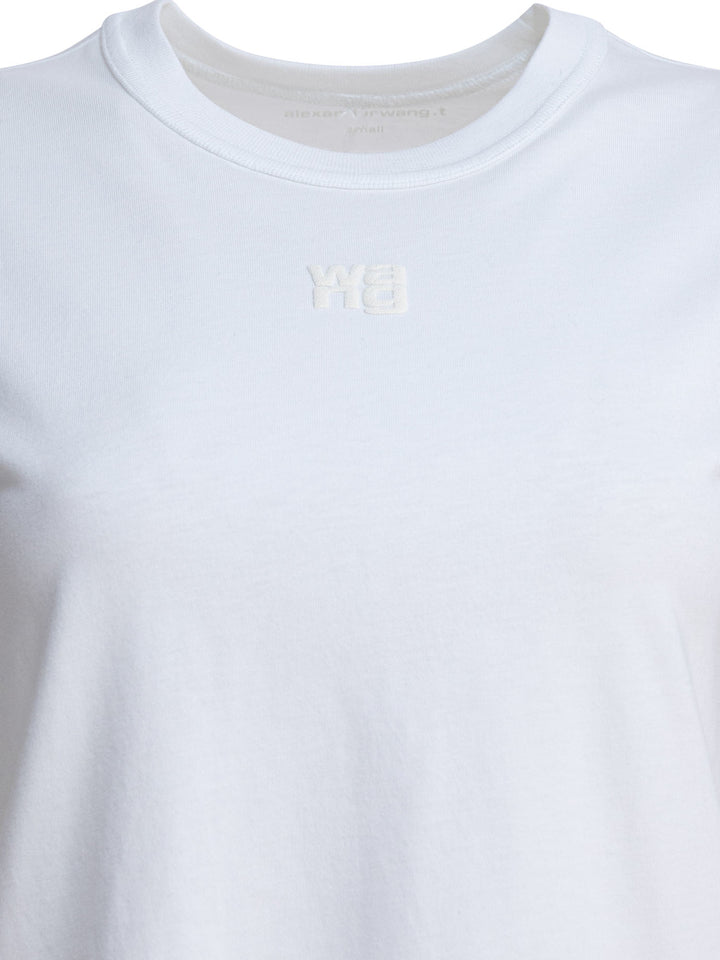 Alexander Wang Essential Jsy Shrunken Tee W/Puff Logo T-shirts - Bianco | af70686613b3b51c4821ec0c372dc6c712fbfa22