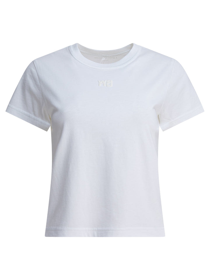 Alexander Wang Essential Jsy Shrunken Tee W/Puff Logo T-shirts - Bianco | c55caae17898a05fdcd26a79bd6517e998107f7d