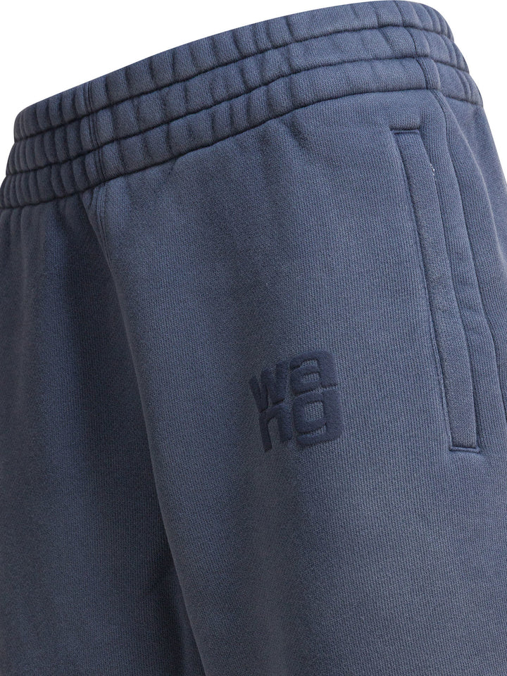 Alexander Wang Essential Terry Classic Sweatpant Puff Paint Logo Trousers - Blu | cf7ba3c0fc91d9e80b6b22d136cfea4e6826ec1d