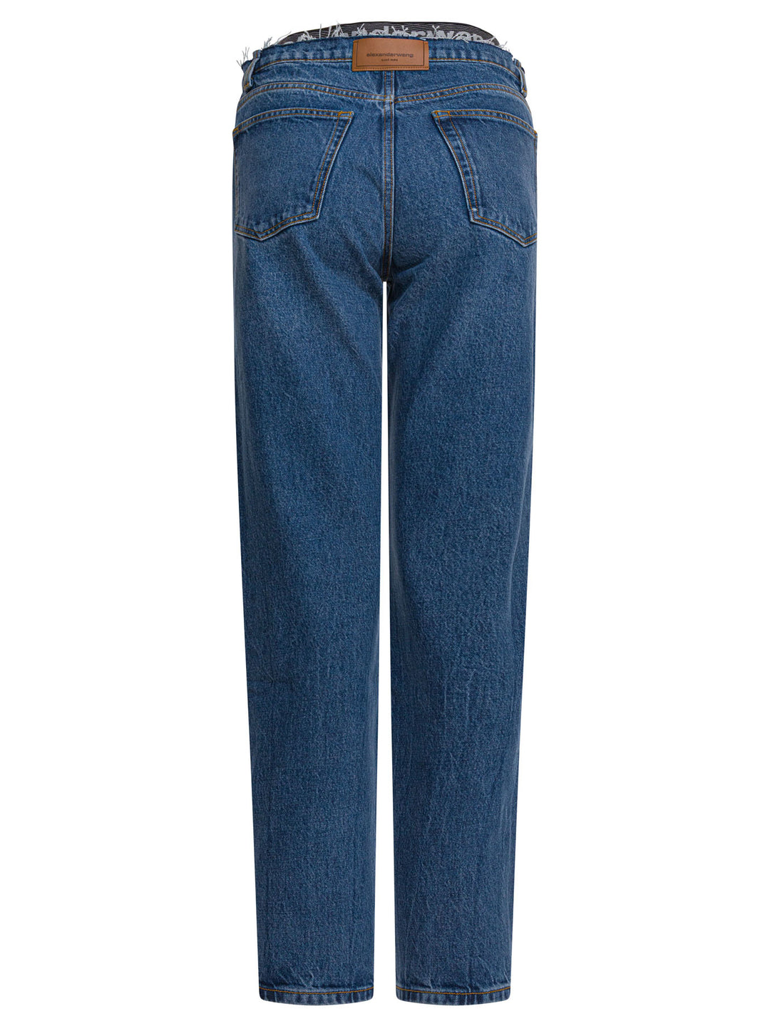 Alexander Wang Pre-Styled Ez Jean W/ Sporty Undie Jeans - Blu | 1f2f89d9a01b198abd5672e329a00236d87aa46b