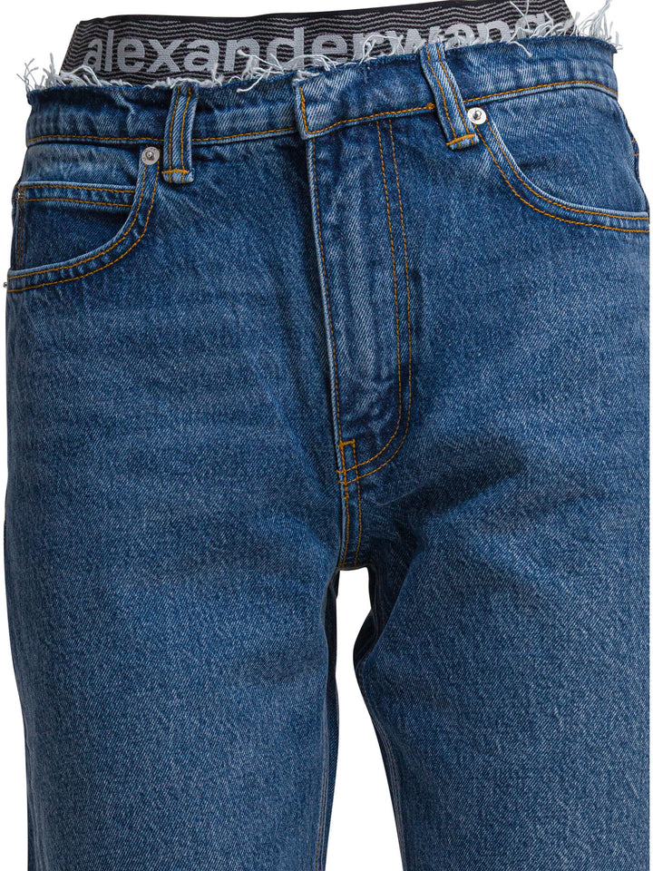 Alexander Wang Pre-Styled Ez Jean W/ Sporty Undie Jeans - Blu | 5cb26a24be6df91347f0d3267e9d1c0eadc2de31
