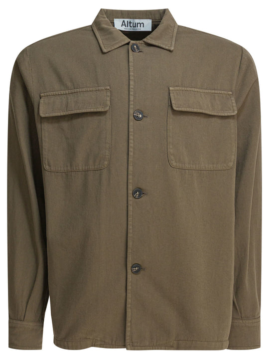 Cotton Overshirt Jacket Jackets And Coats Verde