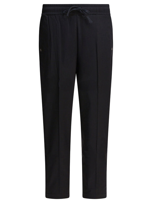 Pants With Elastic Waistband Trousers Nero