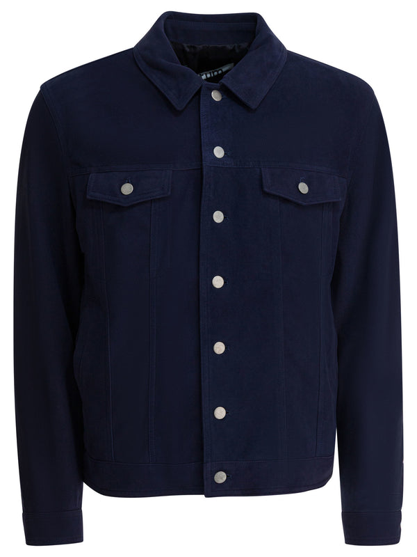 Suede Overshirt Jacket Jackets And Coats Blu
