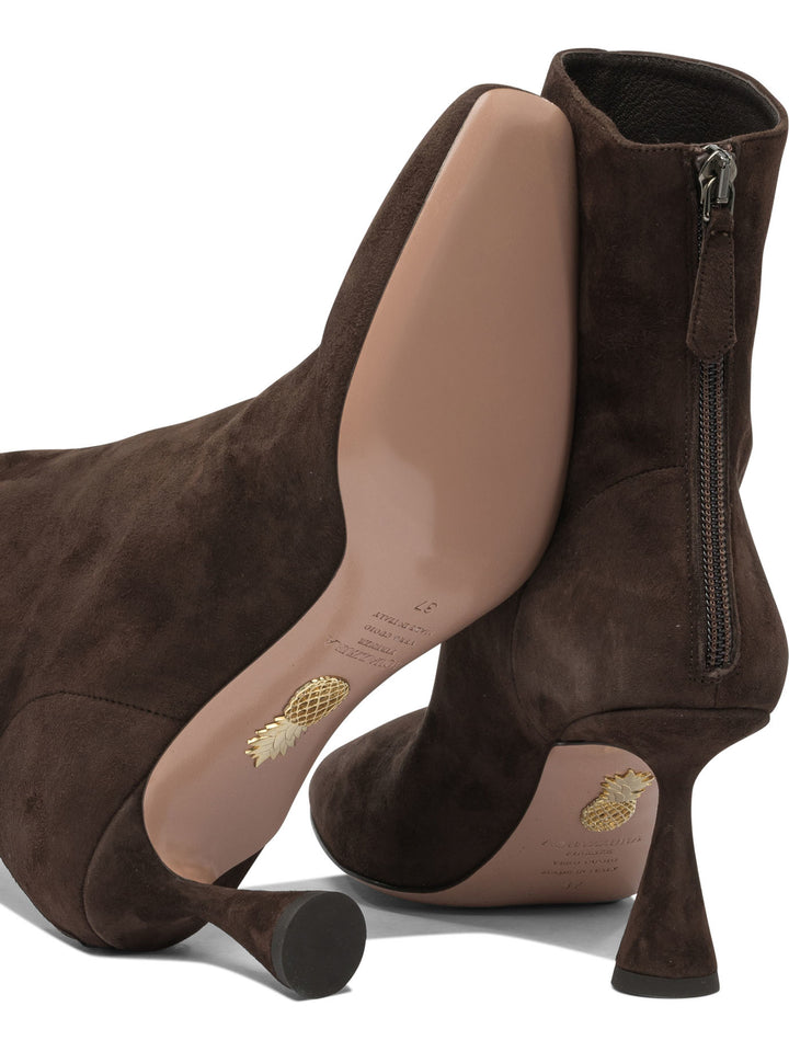 Aquazzura Amore 75mm Boots and Ankle Boots - Marrone | 2eef734334b69fe9b316887af193b51463604ca9