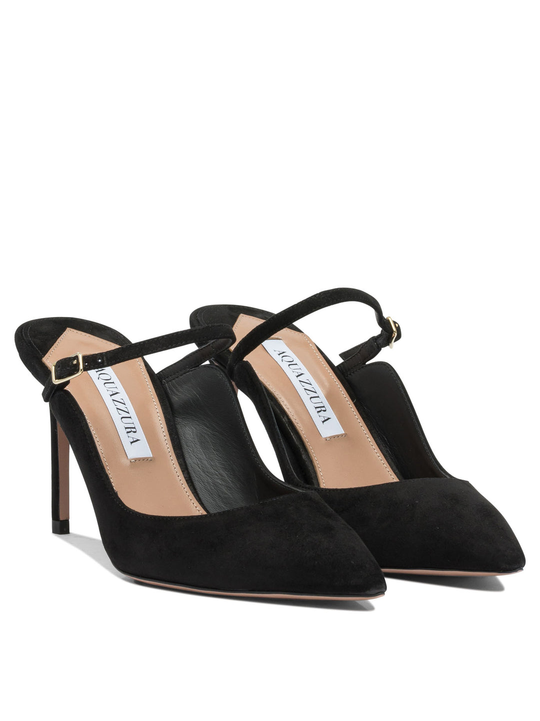 Aquazzura Mary Jane Mule With Heel 80mm Heeled shoes - Nero | 0d4b32716b5cea2f6f3ae5234a3952aa963903f2