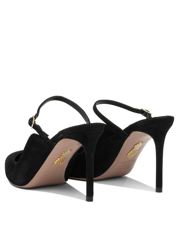 Aquazzura Mary Jane Mule With Heel 80mm Heeled shoes - Nero | 012bead4b02d6b72f4c23bc54d31bef73c568d67