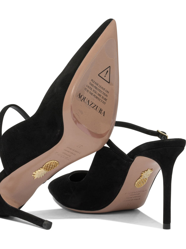 Aquazzura Mary Jane Mule With Heel 80mm Heeled shoes - Nero | a248927f160d881e02bbbaf5d54cc90dfa79d757