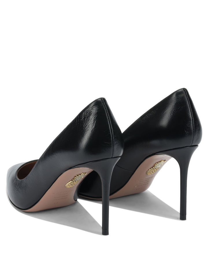 Aquazzura 85mm Patent Leather Pumps Heeled shoes - Nero | e435f2df3cb398601d92db1cb1a9a6228d662e78