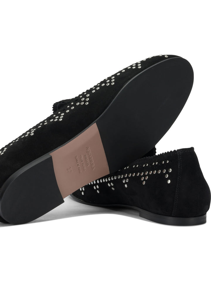 Aquazzura Skye Loafers & Slippers - Nero | 9e52c813d3f13d94fdc81f0b20588c0a18c2e4e8