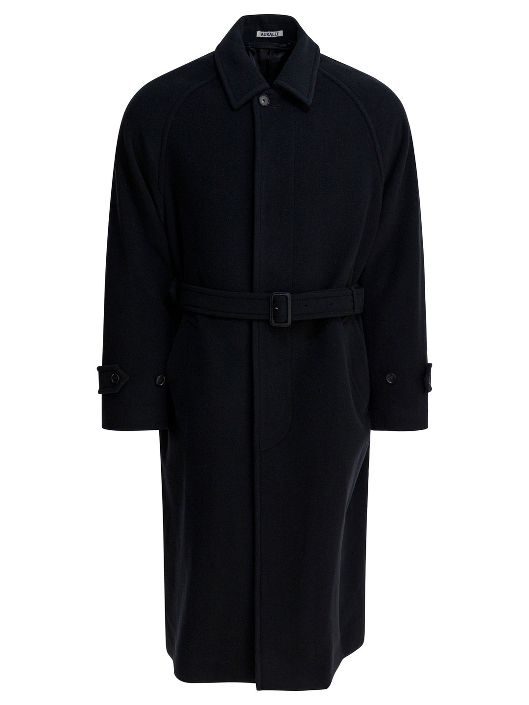 Auralee Long Wool Coat Jackets and Coats - Nero | 5893c536a803e808924c6a9ca46378f18ce534e9
