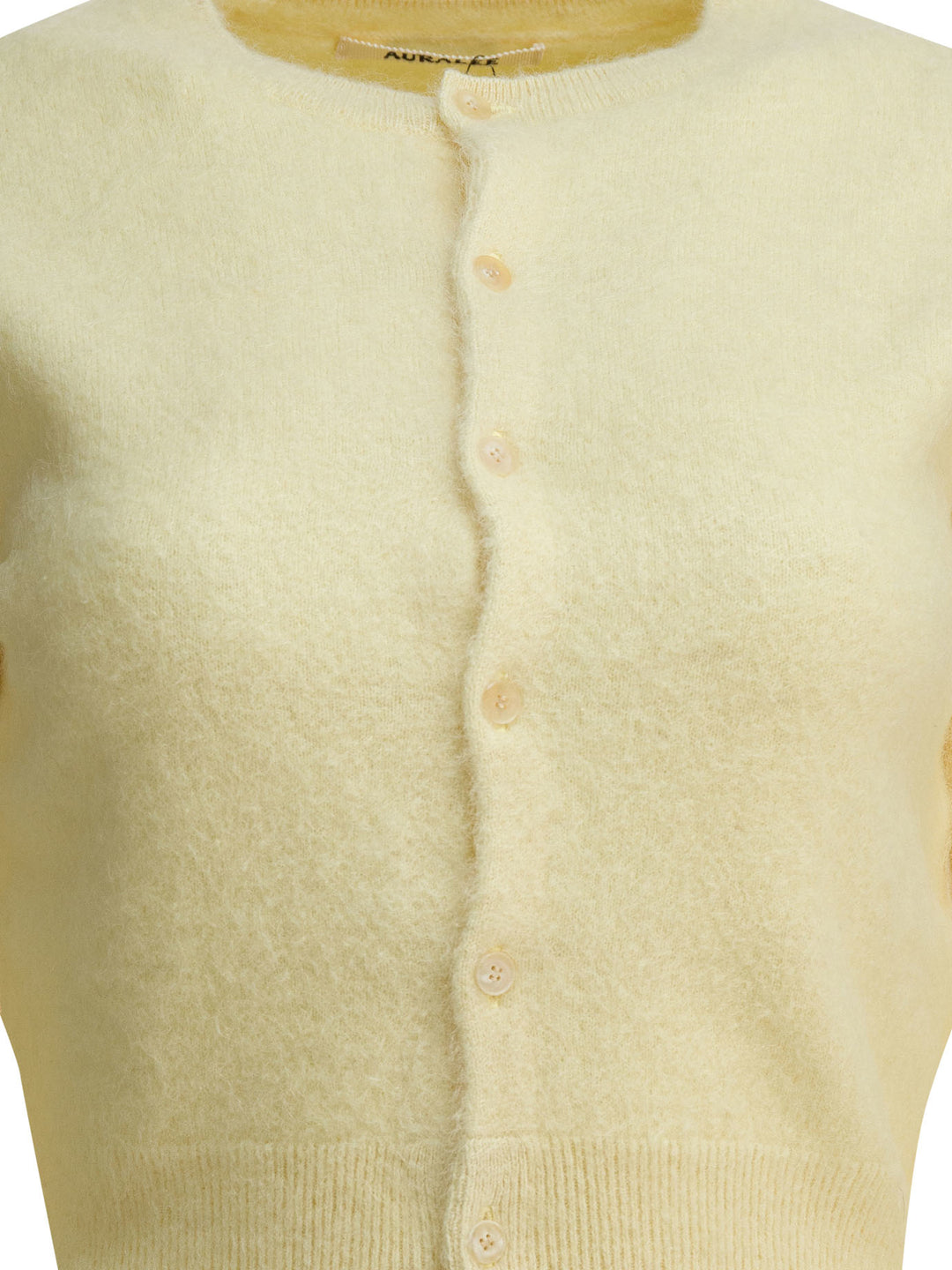 Auralee Alpaca Cardigan Knitwear - Giallo | 5def658c97db3539a53d9acfcb593f39e551862e