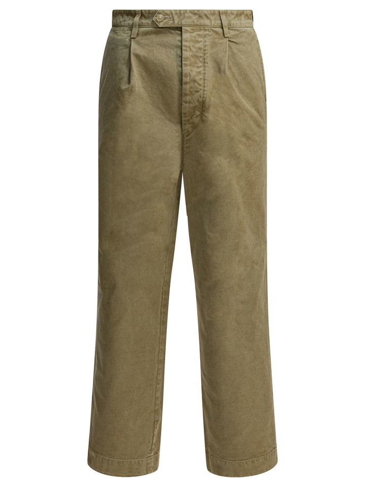 Auralee Chino Pants Trousers - Verde | c7503539f9c447aa5b6b3d093651aeb8af4e779b