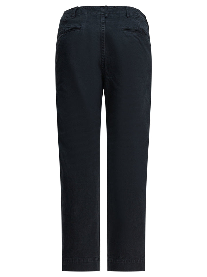 Auralee Cotton Chino Pants Trousers - Nero | e1162b2bd1cf23c4398b8aa20d670f268b004481