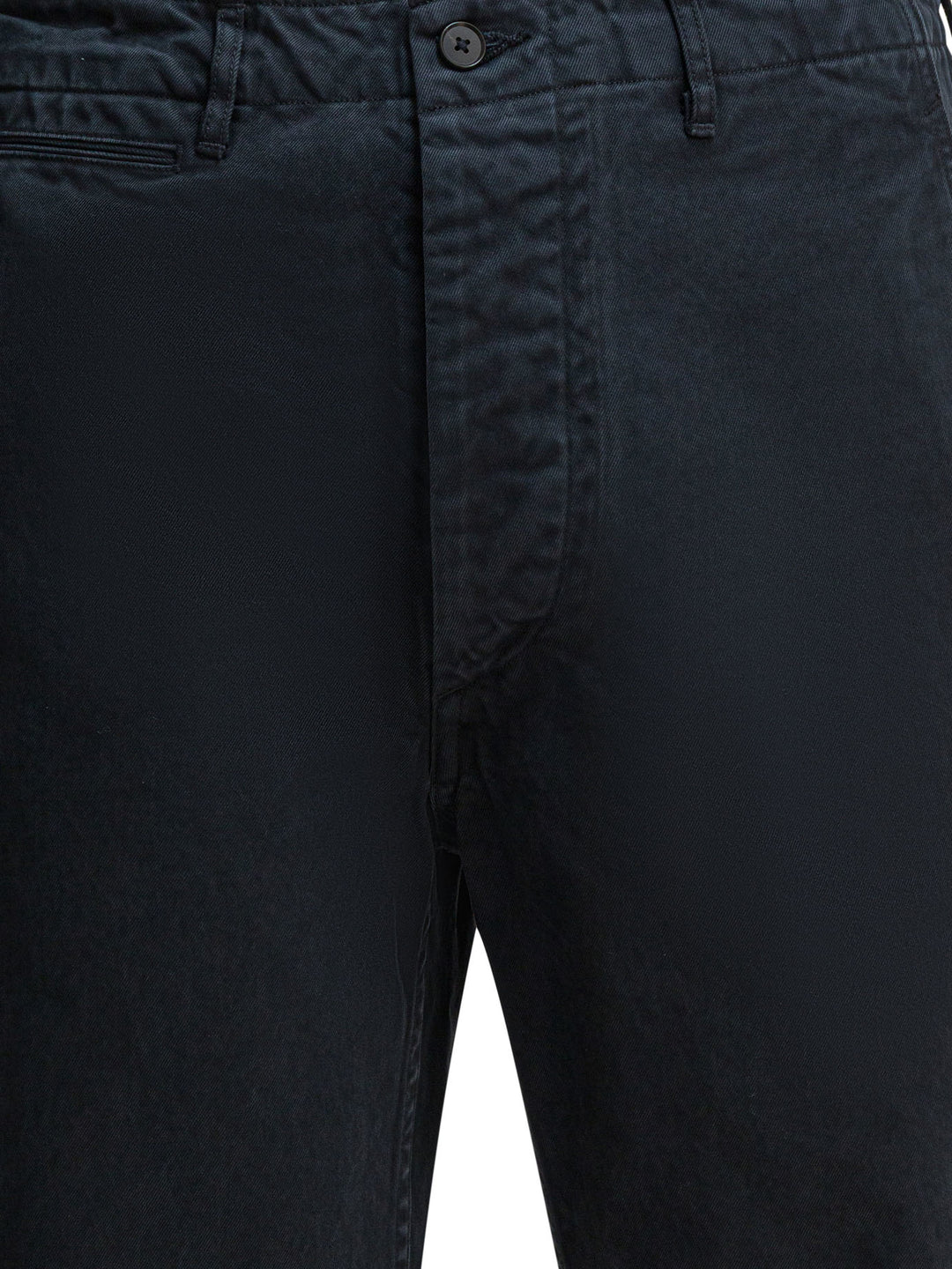 Auralee Cotton Chino Pants Trousers - Nero | 73c983f15f4c3128bba19d452121992b4ff2bad3
