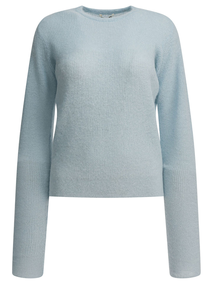 Auralee Alpaca Crewneck Sweater Knitwear - Light blue | e7891a758b3486982f8768811ce45780f691732e