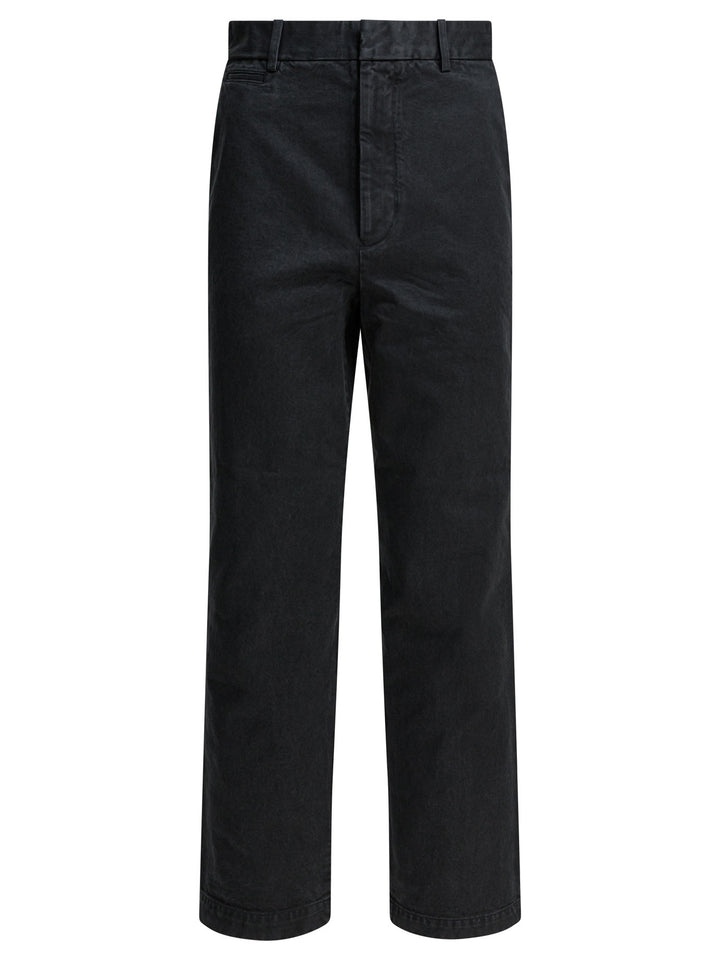 Auralee Straight-Leg Chino Pants Trousers - Nero | 43f11e578f0de704ab9ce46c8ecdd2ce7c382c7c