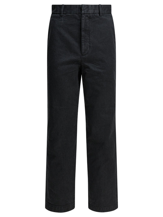 Straight-Leg Chino Pants Trousers Nero