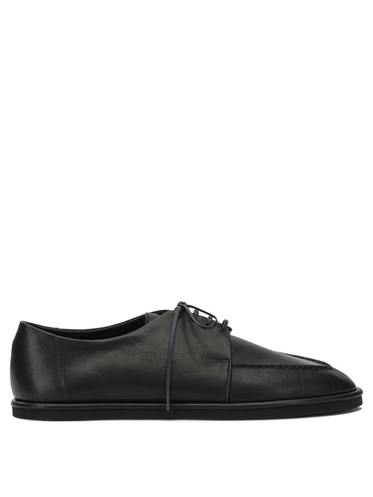 Leather Lace-Up Shoes Nero